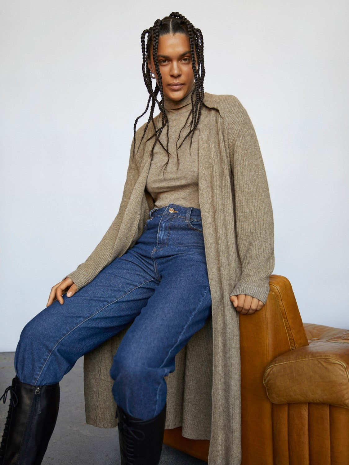 Malena Cardigan (Fossil Melange)