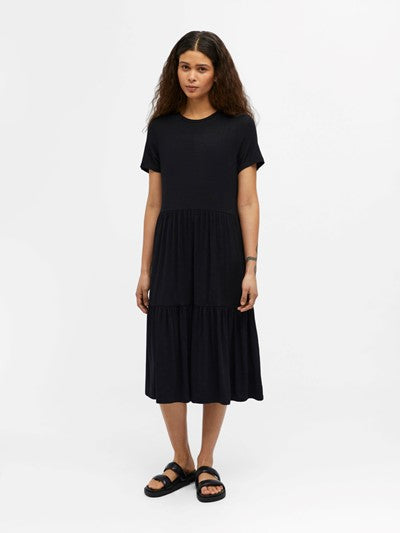 STEPHANIE SHORT SLEEVE DRESS (BLACK)