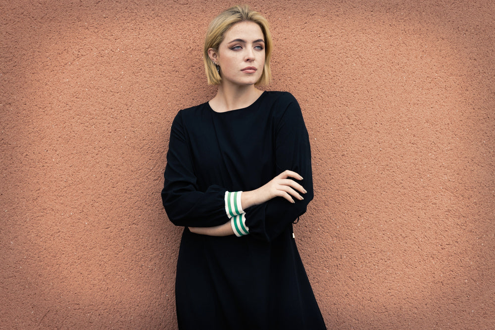 OH MOLLY Black Midi Dress