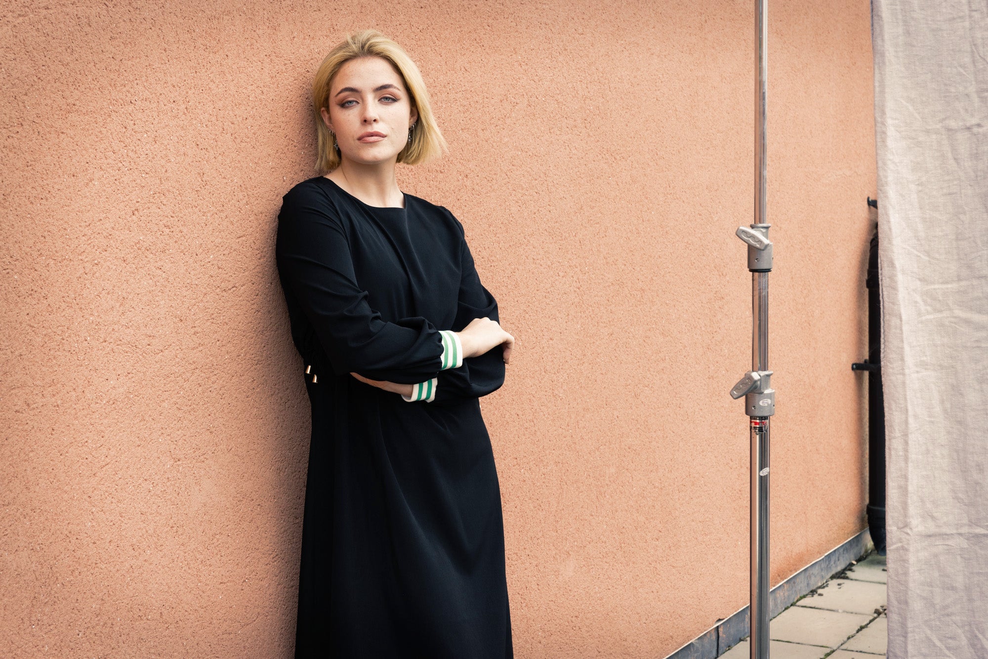 OH MOLLY Black Midi Dress