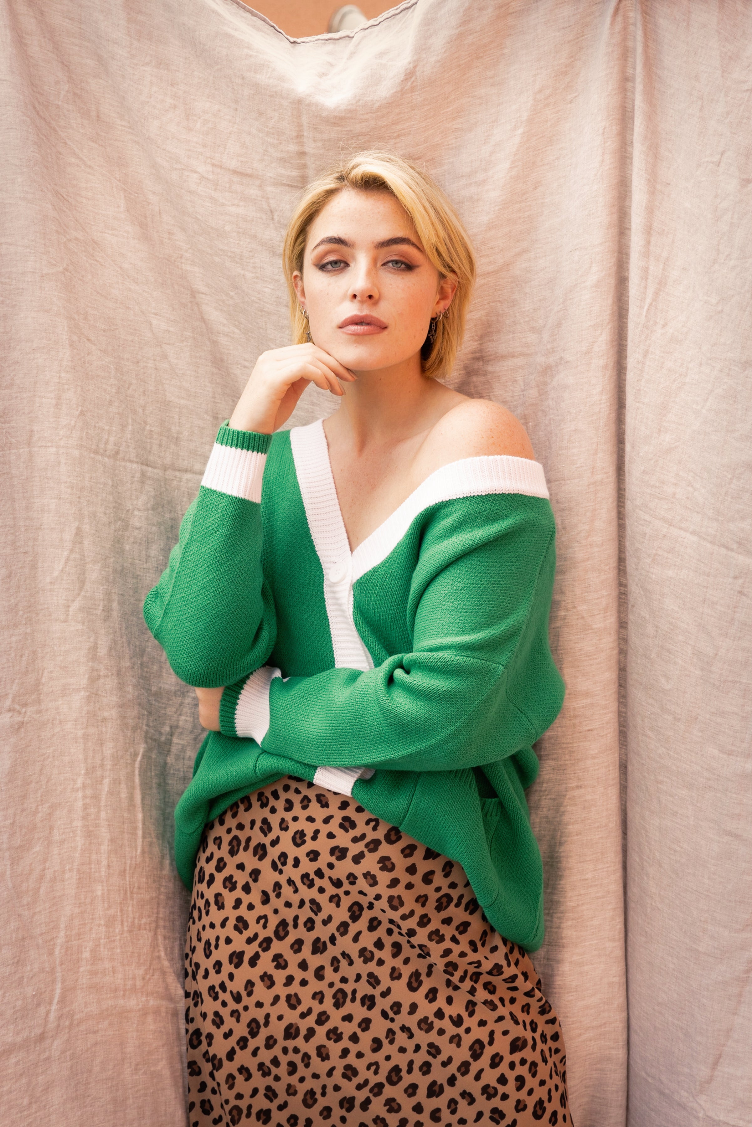 OH MOLLY Green Cardigan