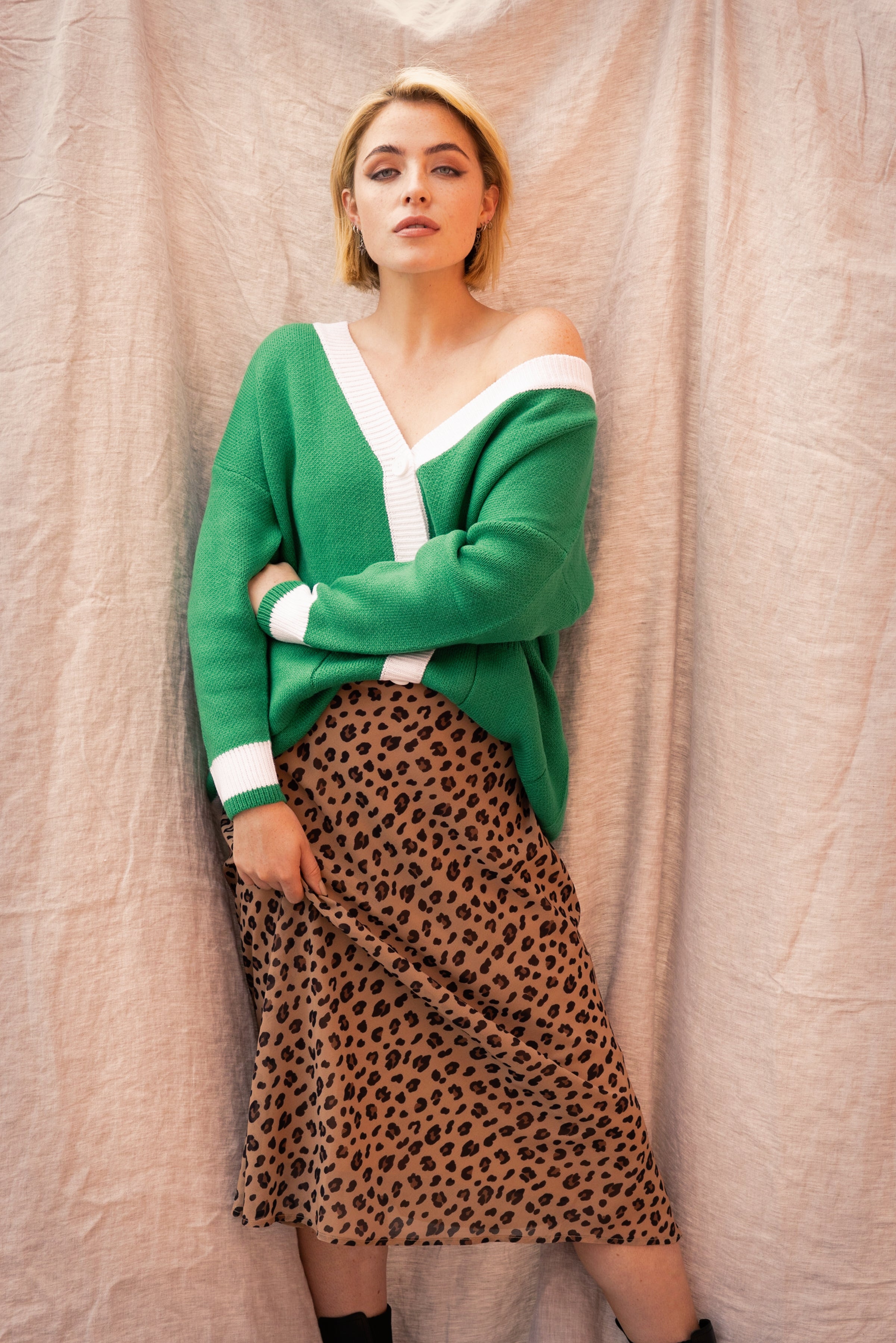 OH MOLLY Green Cardigan