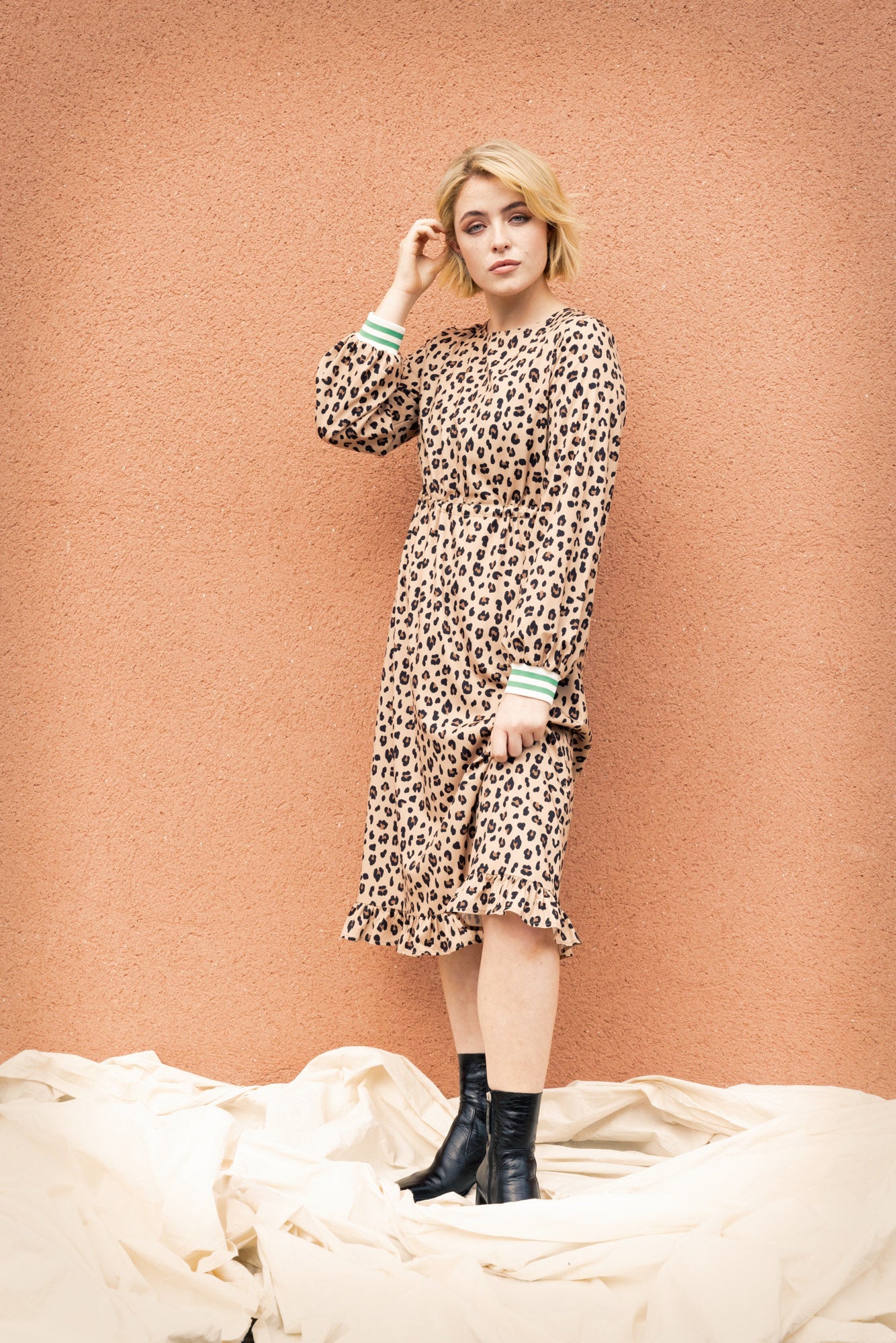 OH MOLLY Leopard Midi Dress