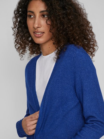 ASHLEY OPEN KNIT CARDIGAN (FRENCH BLUE/ DARK MELAN)