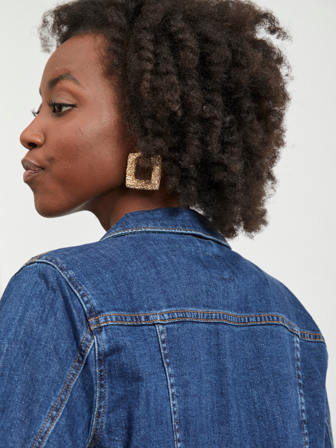 dark blue denim jacket