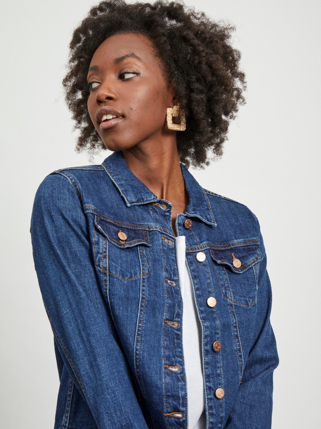 dark blue denim jacket