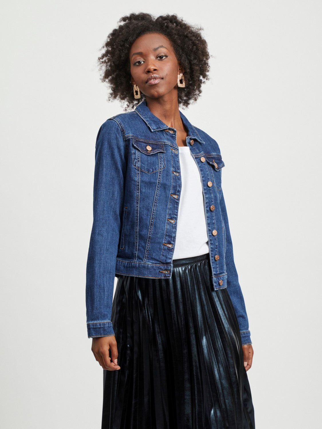 dark blue denim jacket
