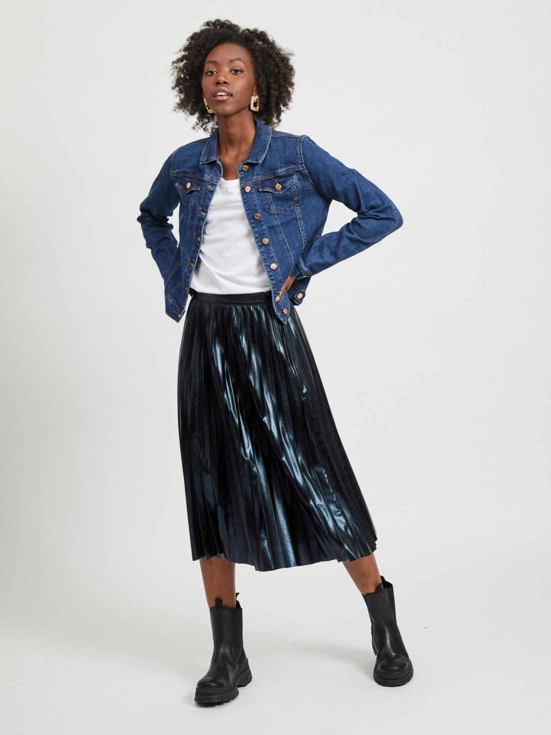 dark blue denim jacket