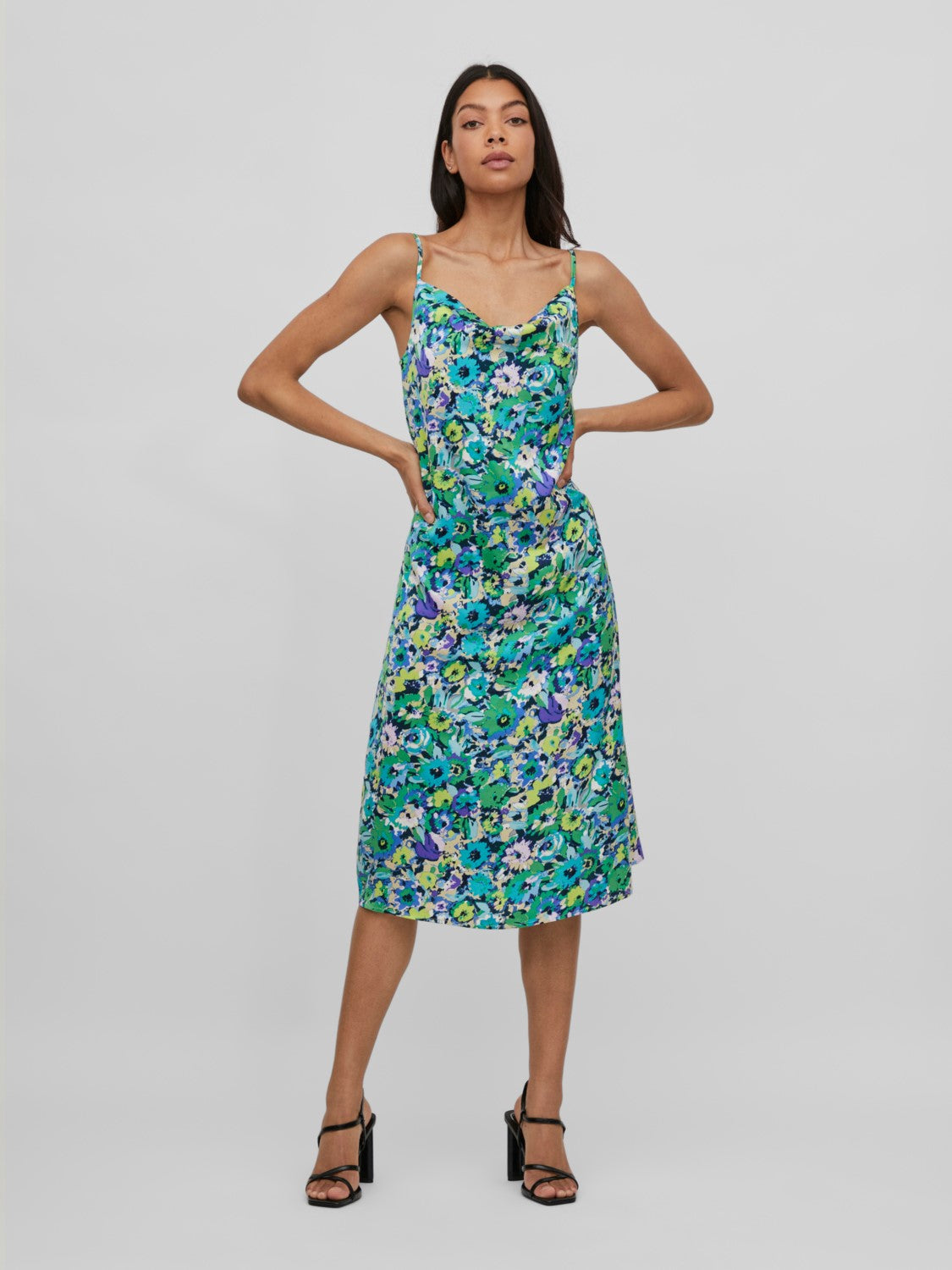 Visatina Strap Midi Dress (Multi)