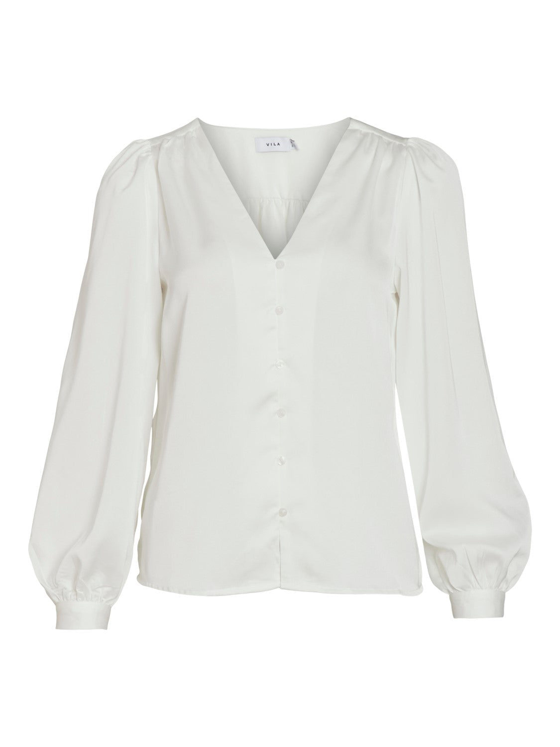 Viellette V-Neck Shirt (Snow White)