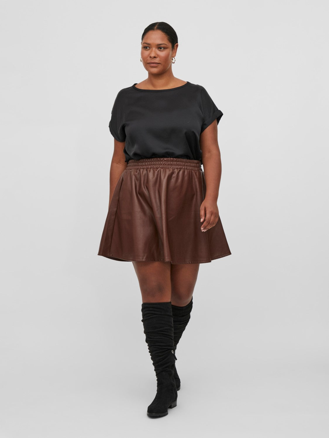 Riley Satin Top (Black)