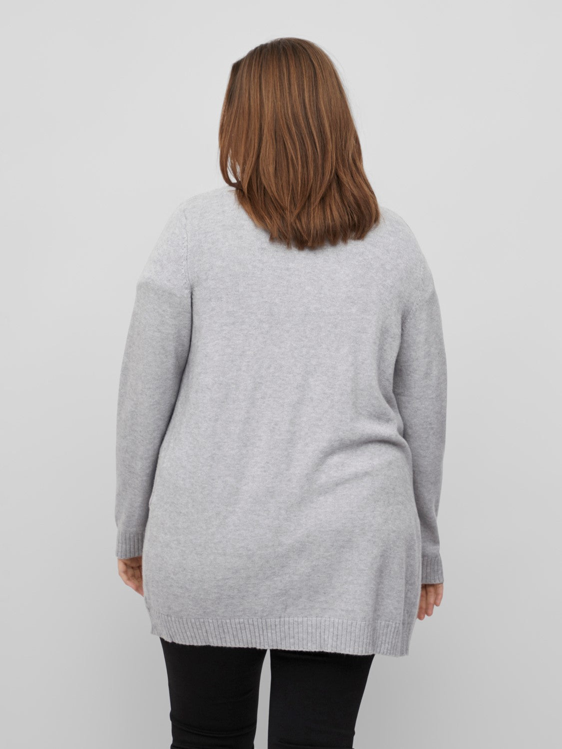 Viril Open Knit Cardigan (Light Grey Melange)