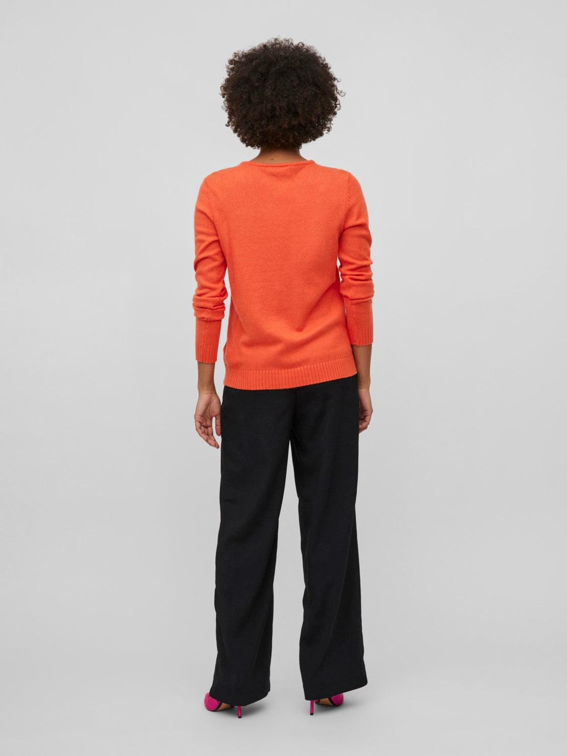 Miela V-Neck Jumper (Tigerlily DARK MELANGE)