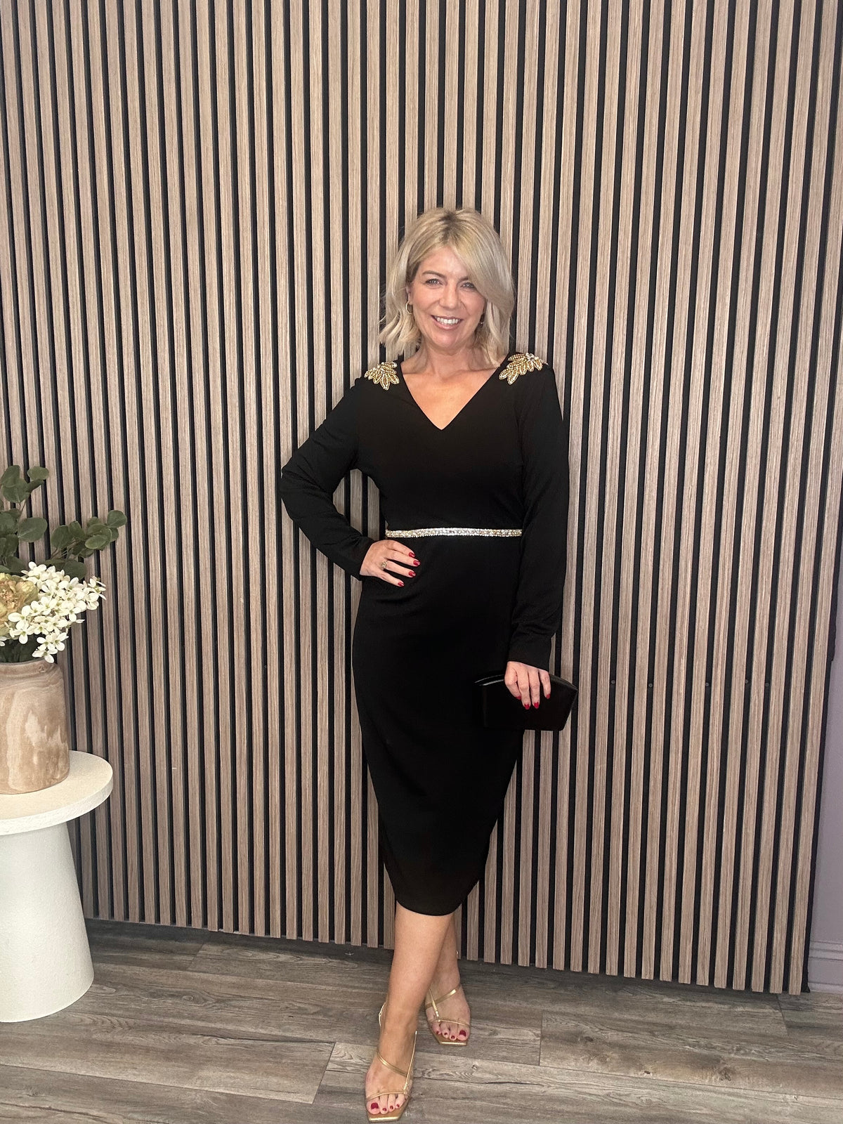 Asteria Midi Dress (Black)