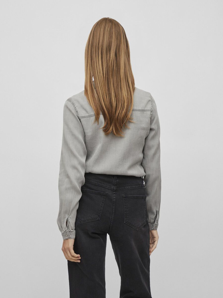 Luca Denim Shirt (Light Grey)