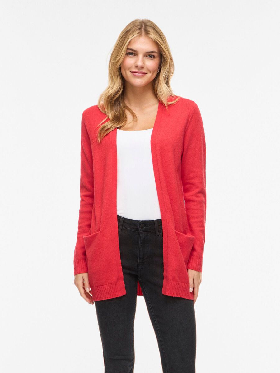 Ashley Open Knit Cardigan (Hibiscus)