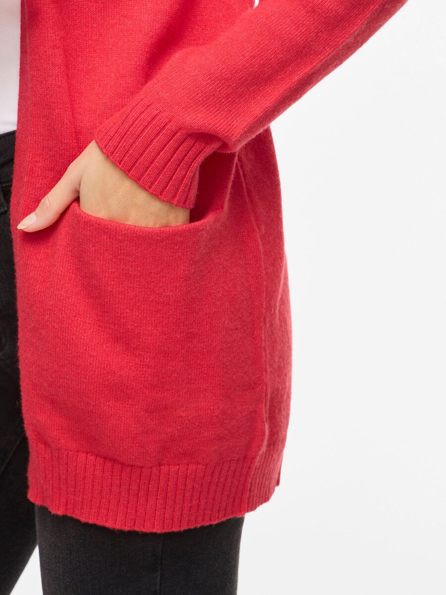 Ashley Open Knit Cardigan (Hibiscus)