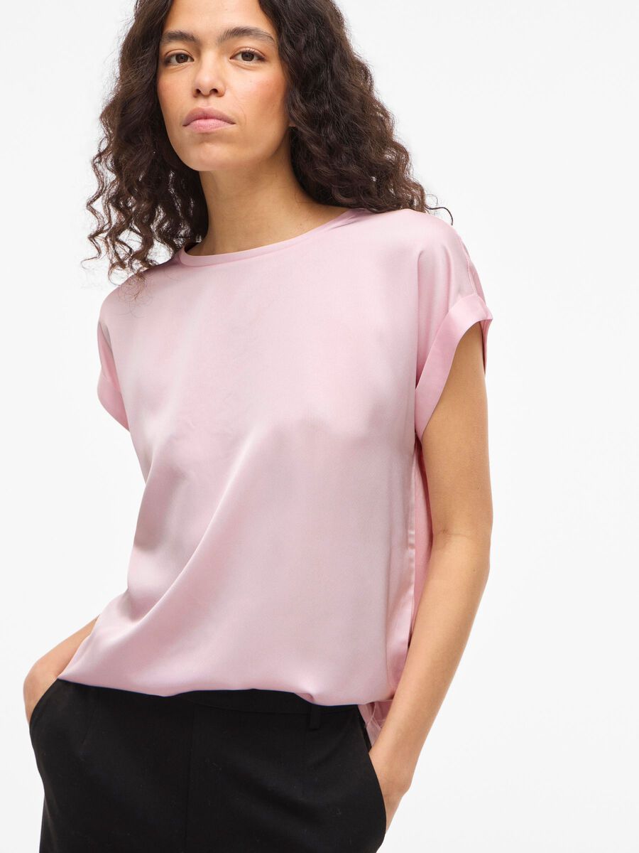 Elle Satin Top (Cherry Blossom)