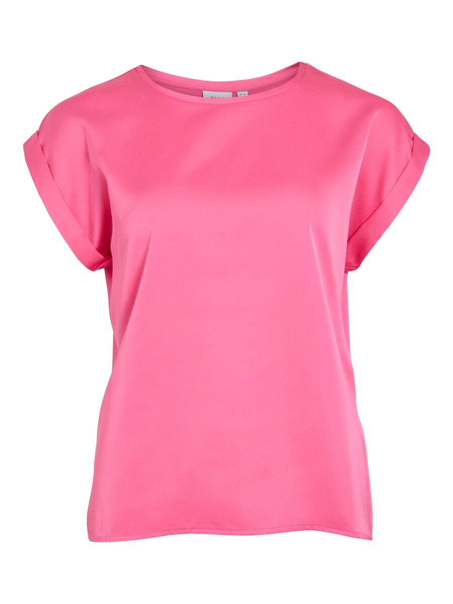 Elle Satin Top (Sangria Sunset)