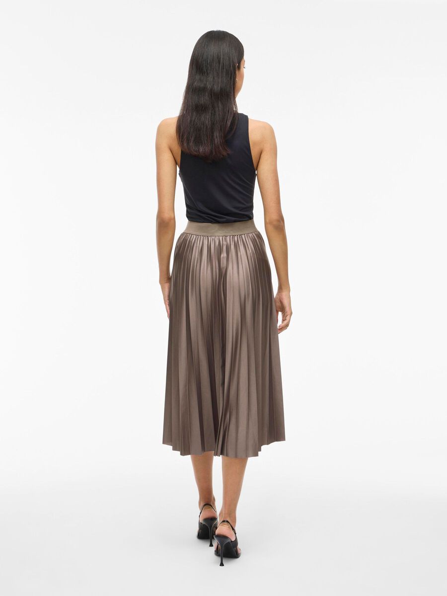 Viv Pleated Midi Skirt (Falcon)
