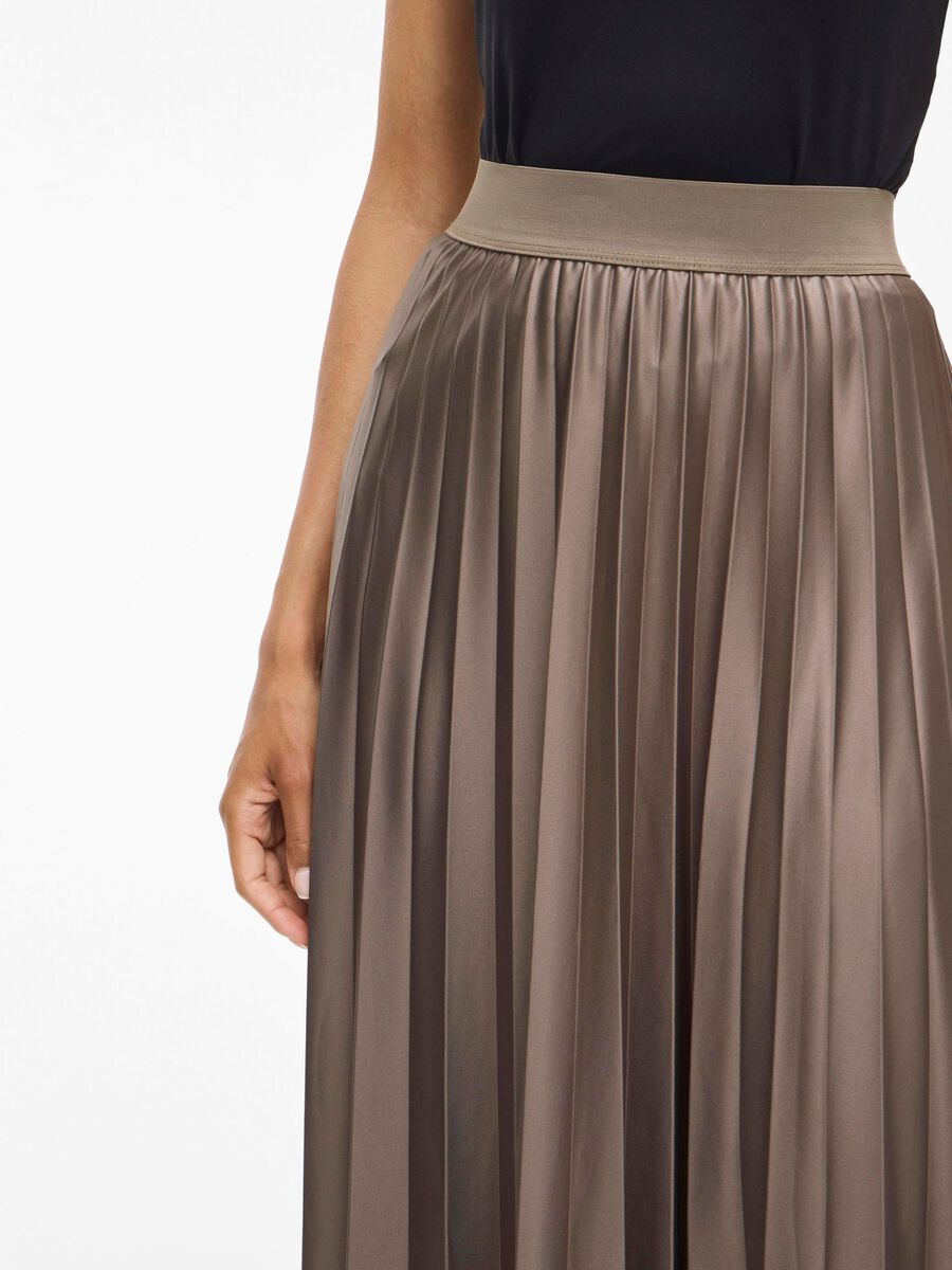 Viv Pleated Midi Skirt (Falcon)