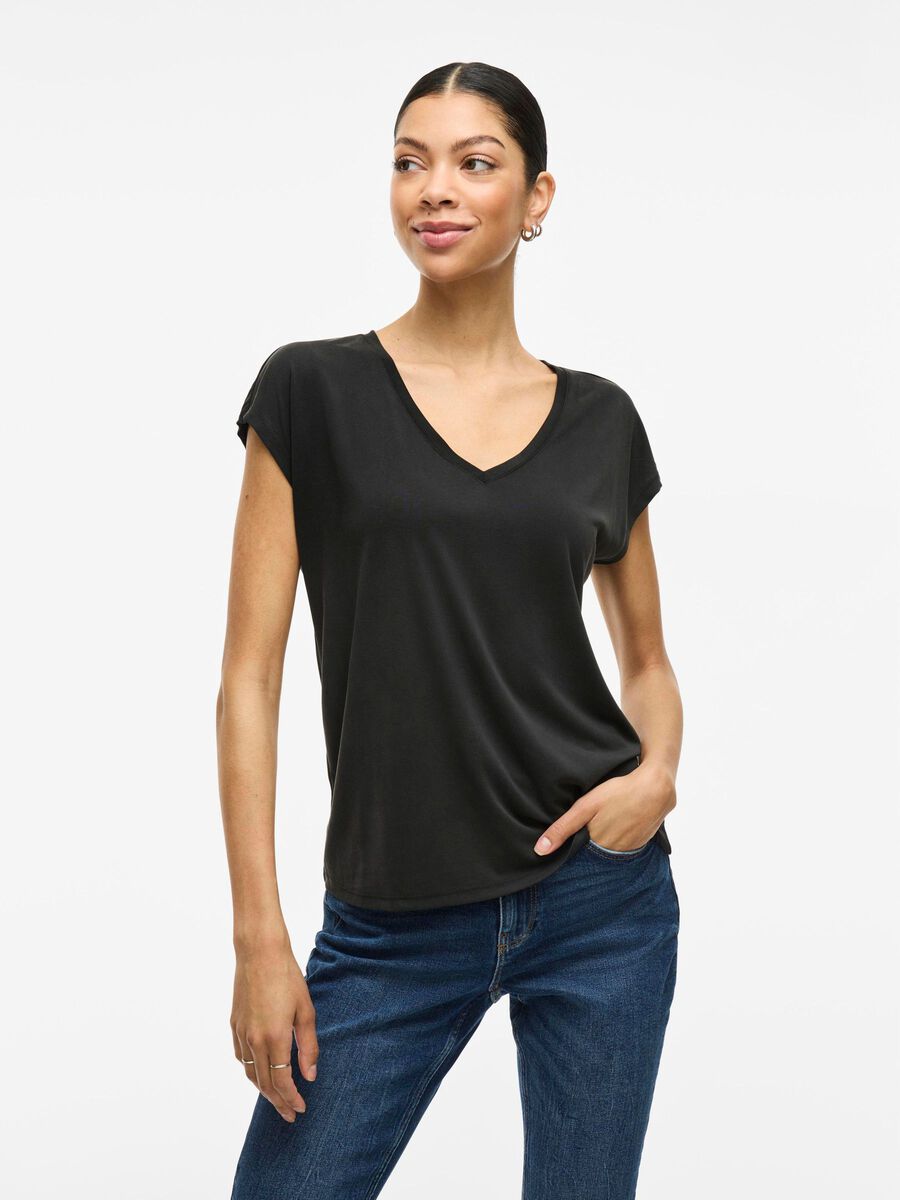 Bonnie V-Neck T-Shirt (Black)