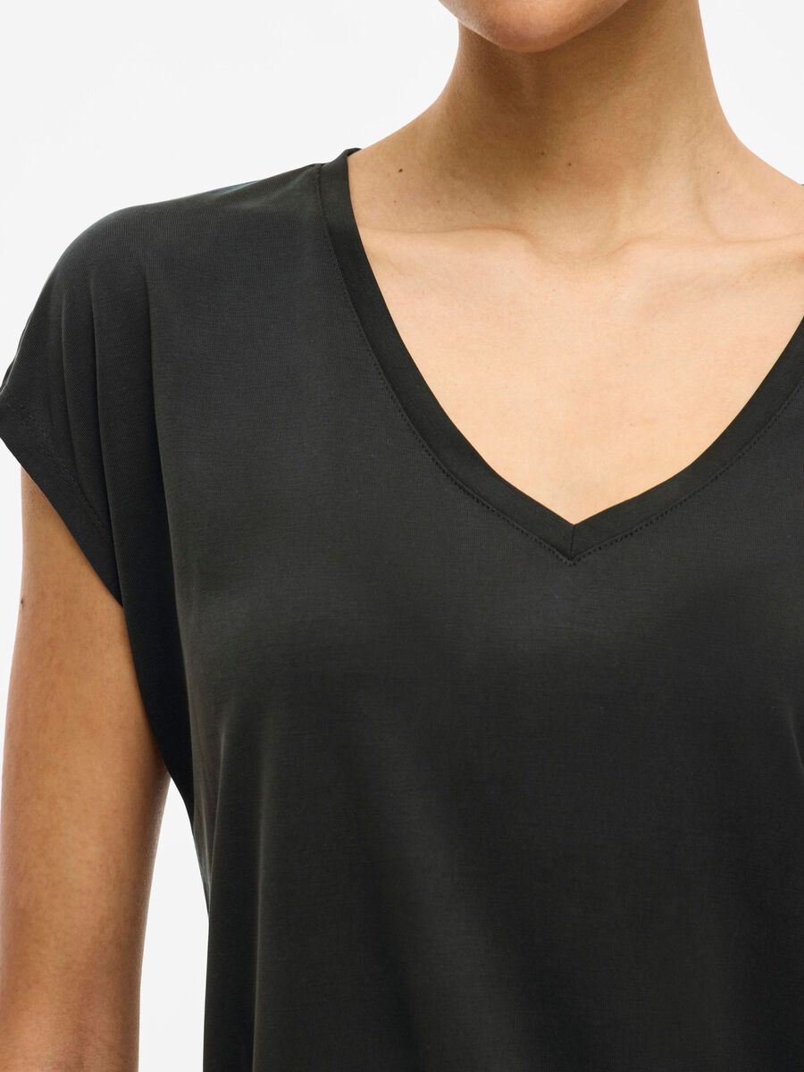 Bonnie V-Neck T-Shirt (Black)