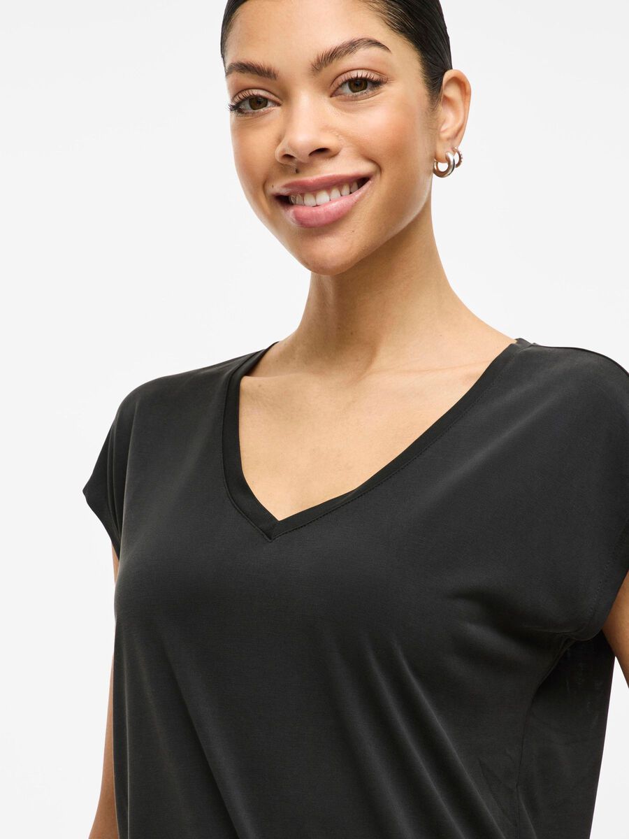 Bonnie V-Neck T-Shirt (Black)