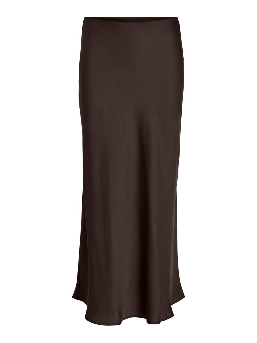 Vielette High Waisted Maxi Skirt (Coffee Bean)