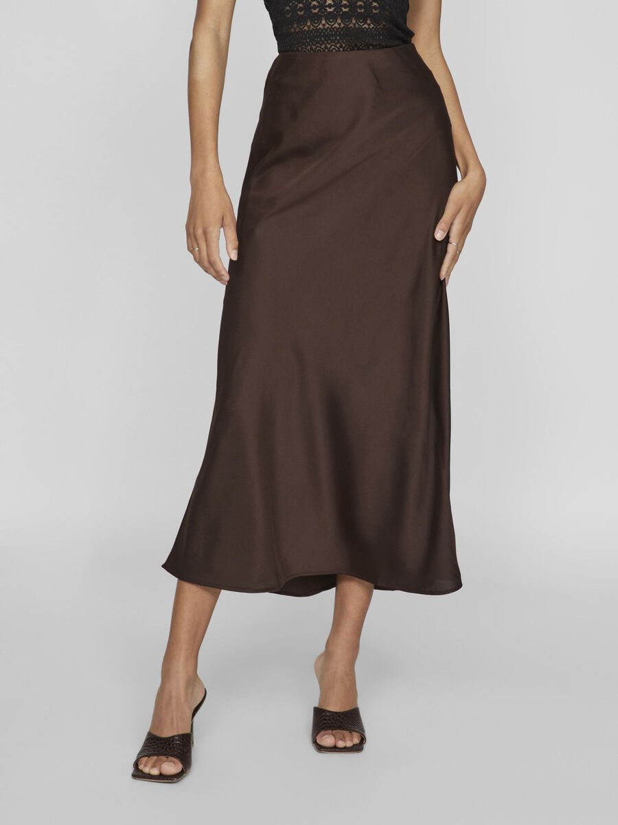 Vielette High Waisted Maxi Skirt (Coffee Bean)