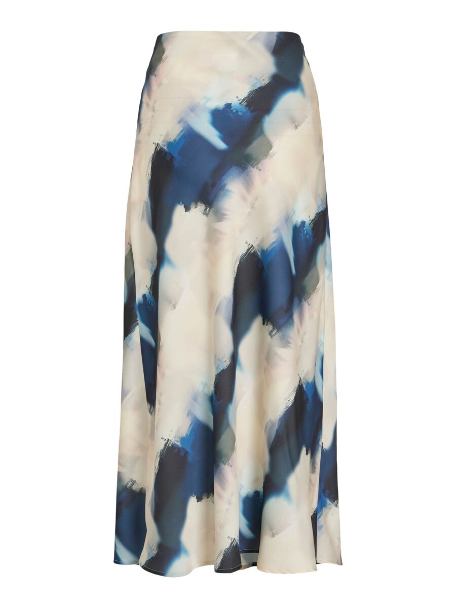 Vielette High Waisted Maxi Skirt (Navy Blazer/Hia Blue)