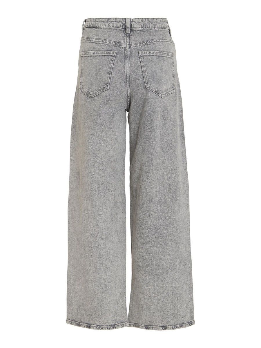 Freya Wide Leg Jeans (Light Grey Denim)