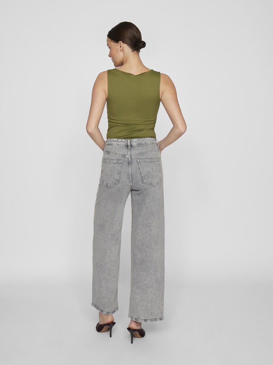 Freya Wide Leg Jeans (Light Grey Denim)