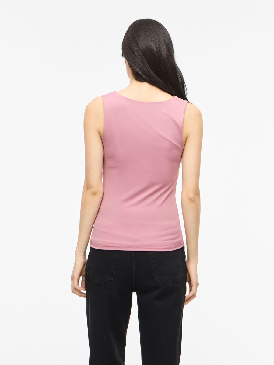Kennza O-Neck Tank Top (Rose)