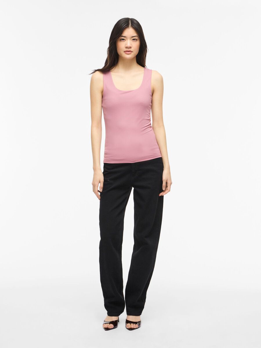 Kennza O-Neck Tank Top (Rose)