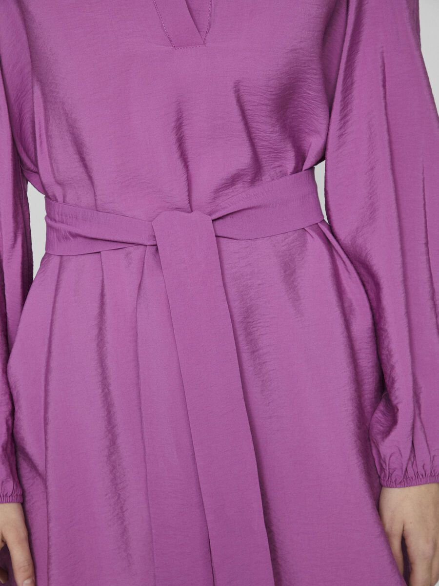VANDY L/S SHORT DRESS (CATTLEYA ORCHID)
