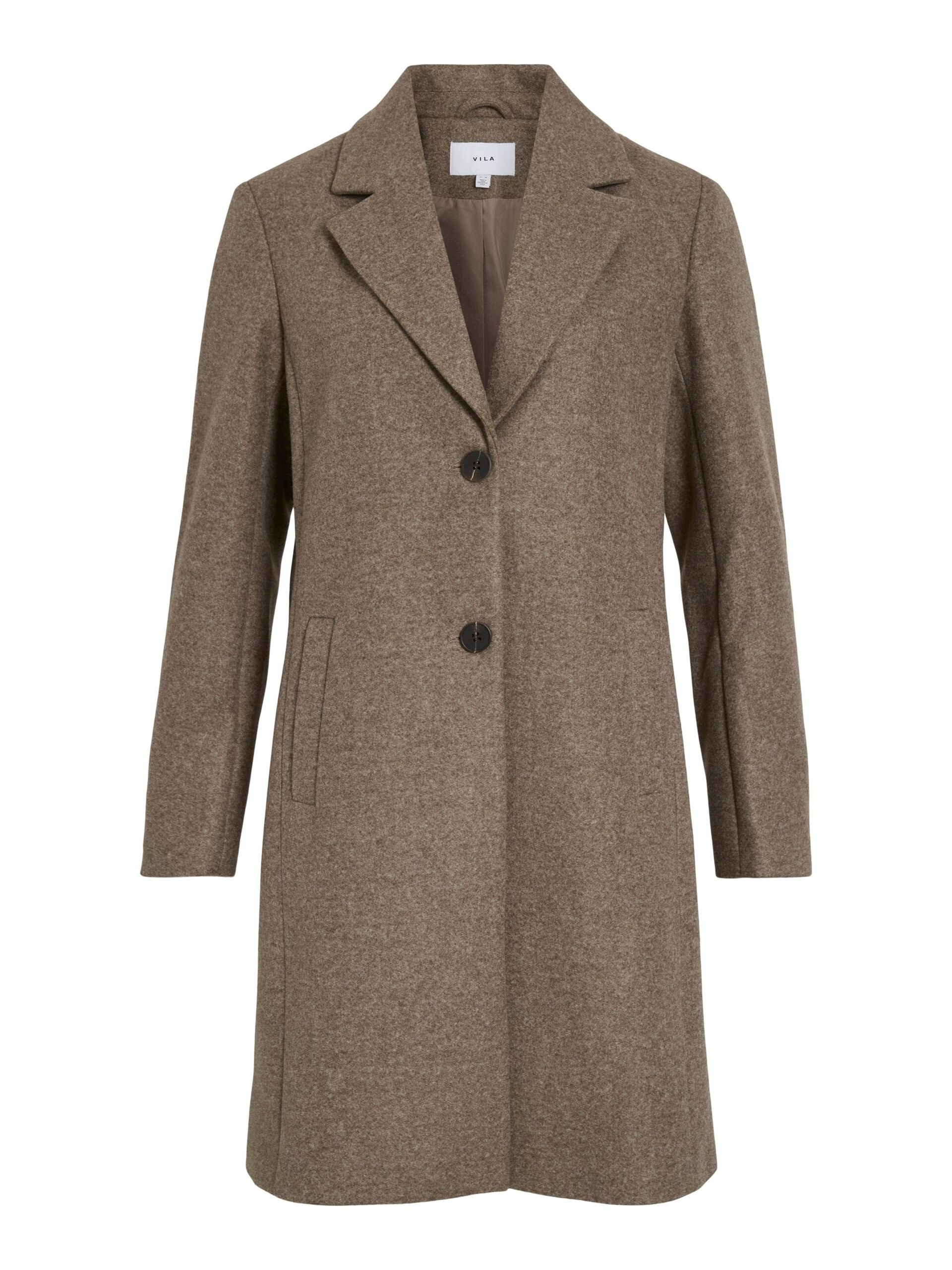 Claudia Button Coat (Falcon/Melange)