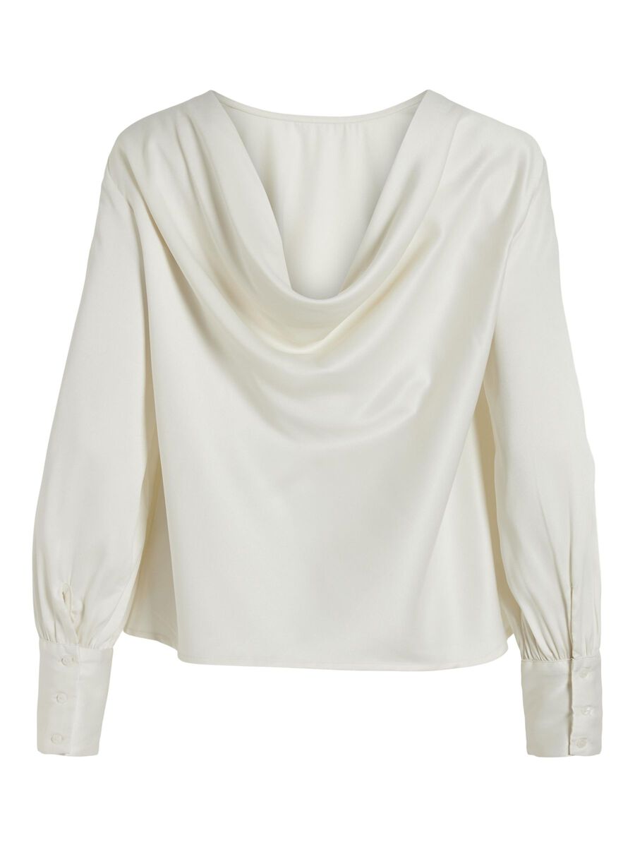 MARCA DRAPED BACK LONG SLEEVED TOP (BIRCH)
