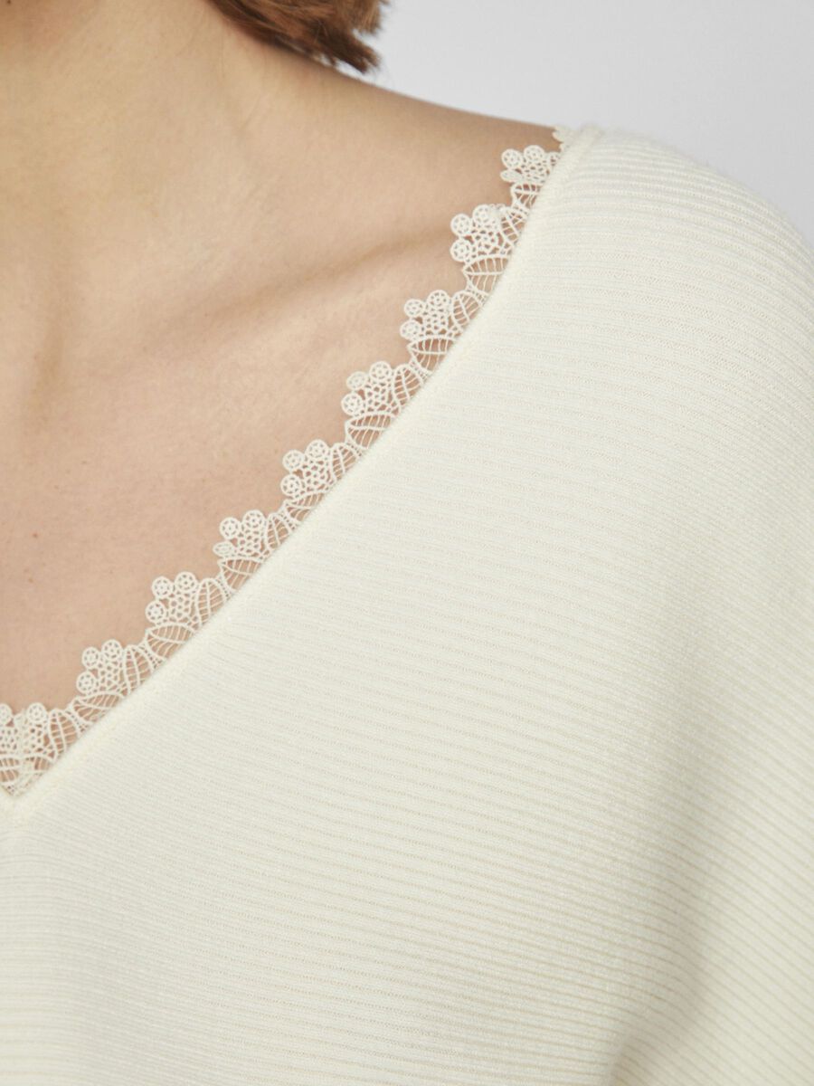 Cila Lace Trimmed Jumper (Birch)