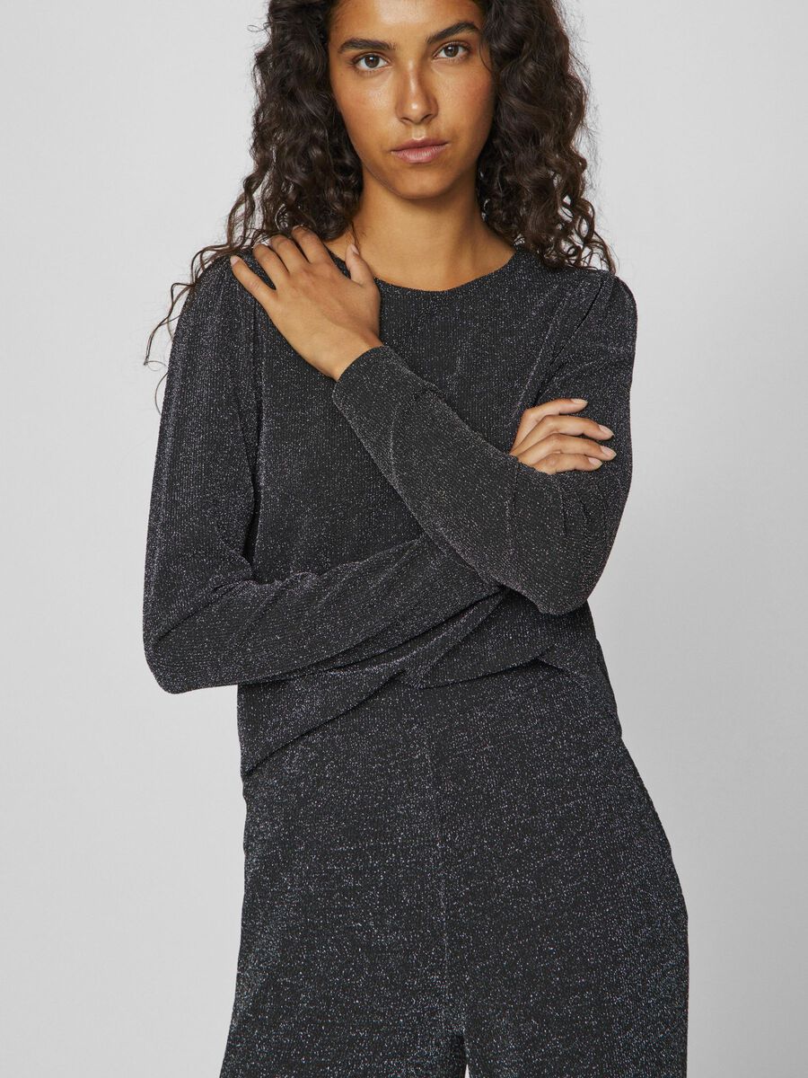 Leina Glitter Top (Black Beauty/Silver)