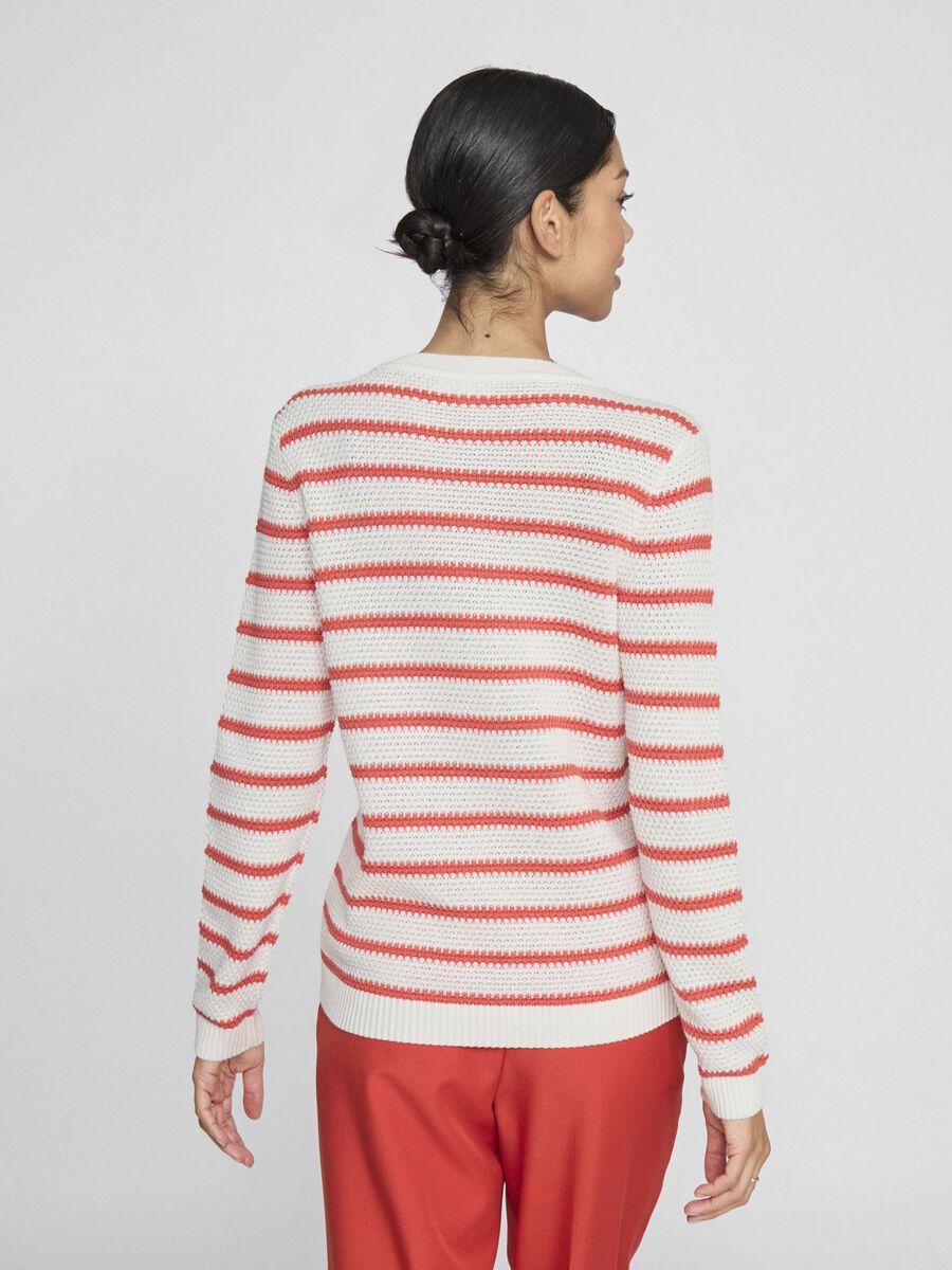 Dalo Stripe Jumper (White/Dubarry)