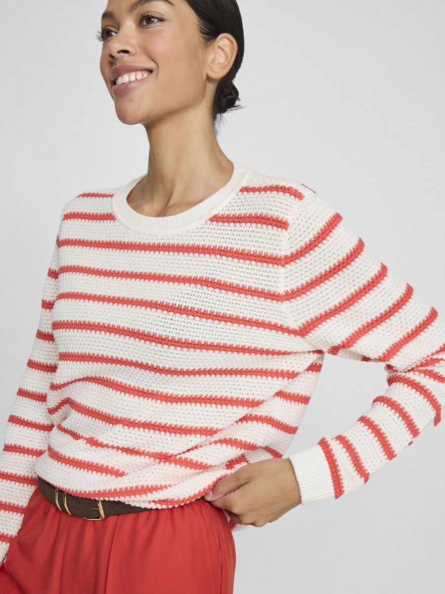 Dalo Stripe Jumper (White/Dubarry)
