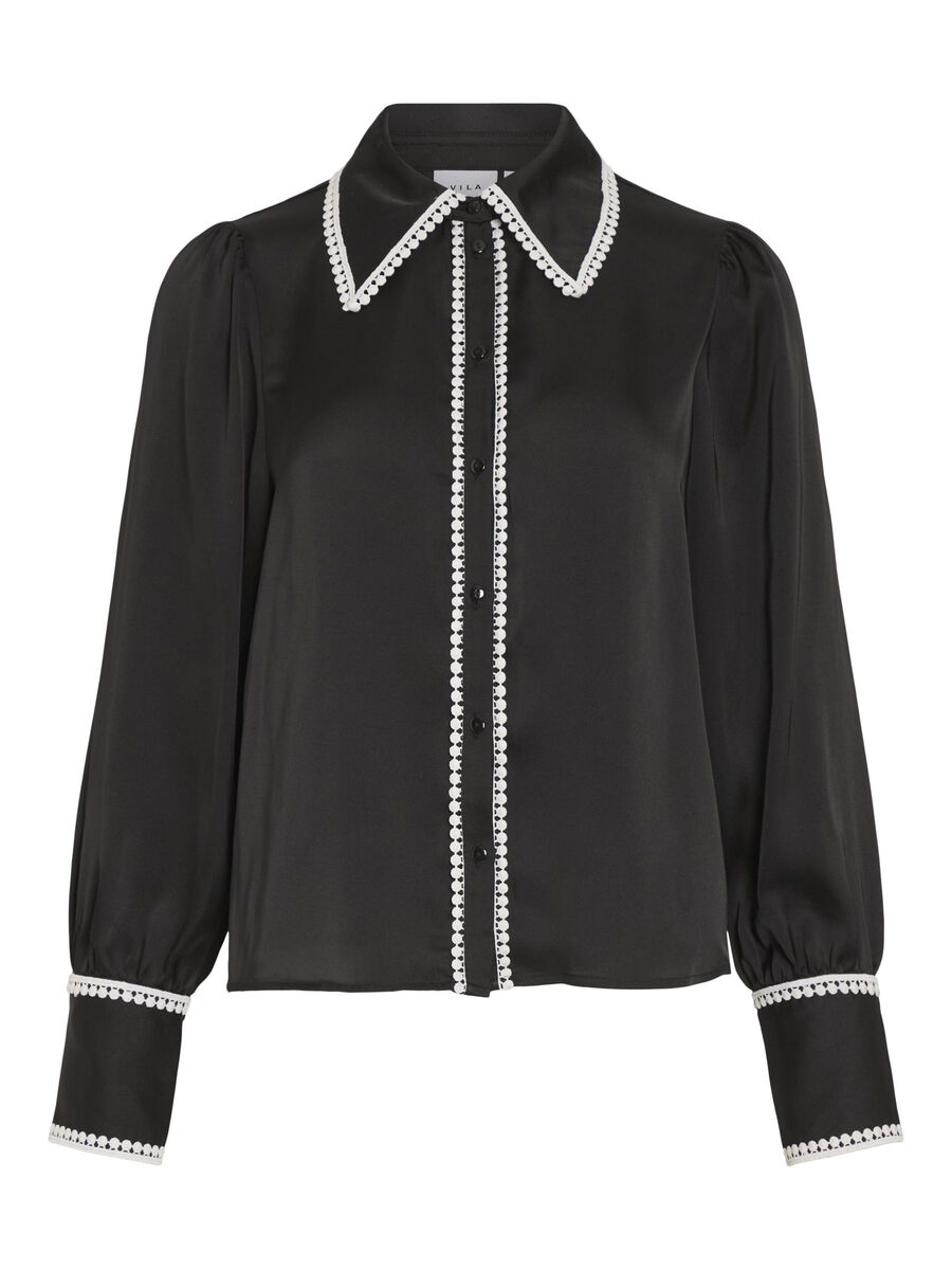 Julia Embroidered Shirt (Black)