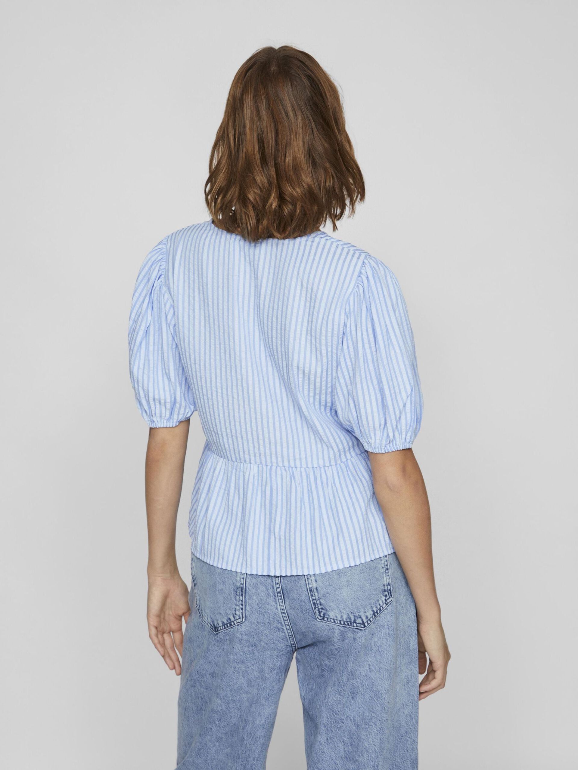 Alex Tie Detail Top (Cashmere Blue/Blue)
