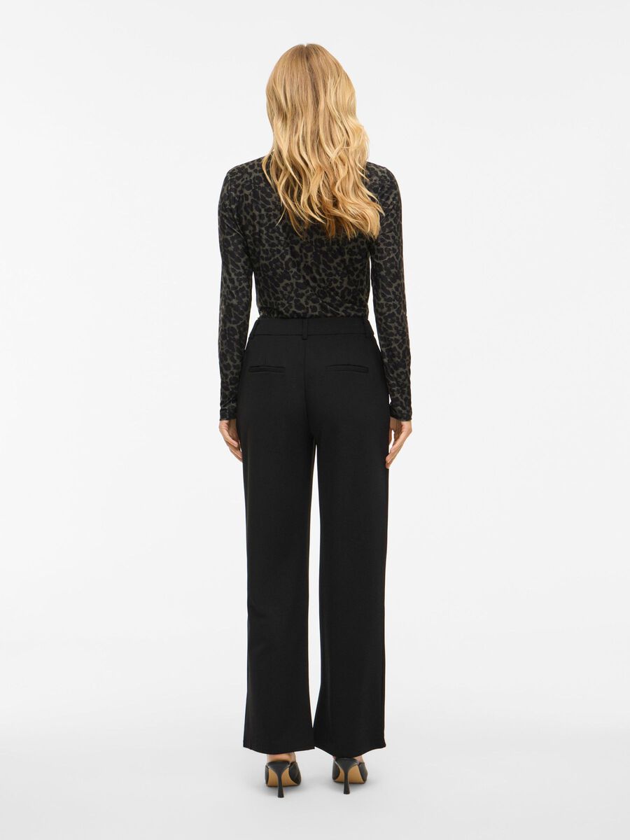 Clara High Waist Trousers (Black)