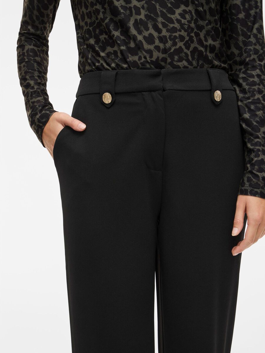 Clara High Waist Trousers (Black)