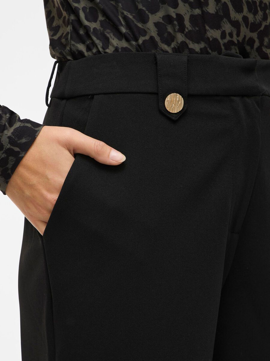 Clara High Waist Trousers (Black)