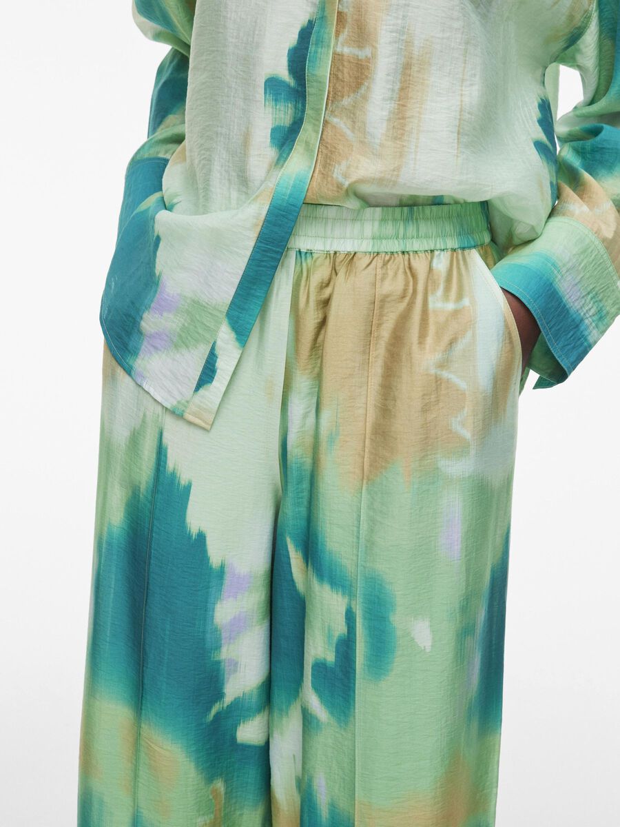 Roula Wide Leg Trousers (Hemlock/Multi)