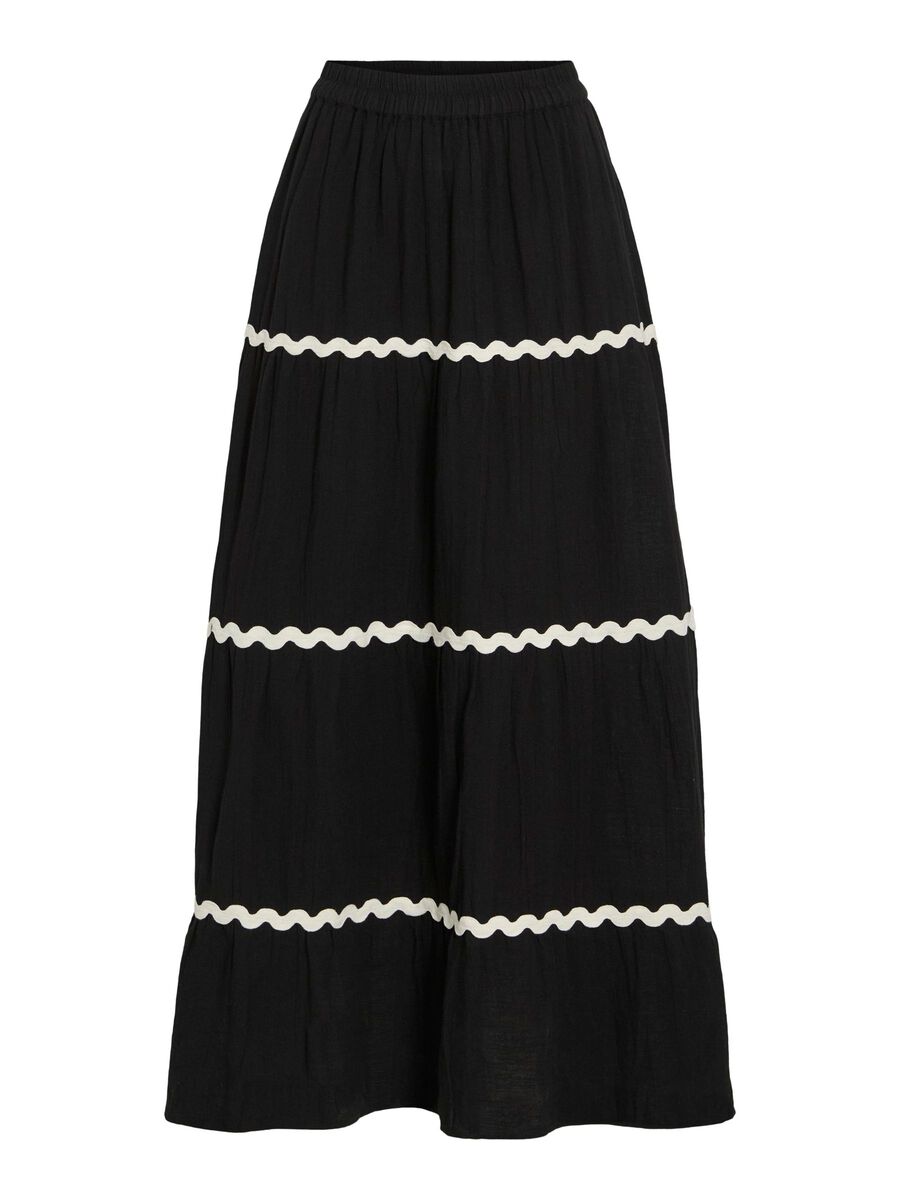 Manda High Waisted Maxi Skirt (Black Beauty)