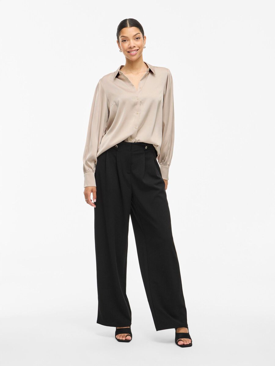 Nina Balloon Sleeved Shirt (Cement)